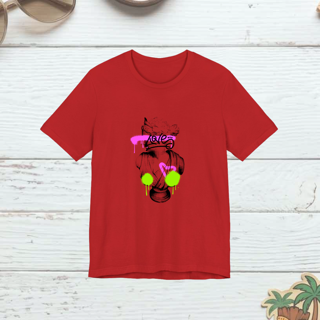 retro love custom tee design