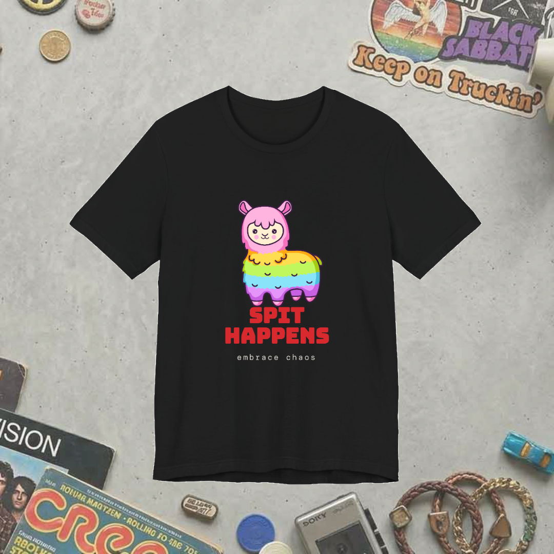 SPIT HAPPENS custom tee design
